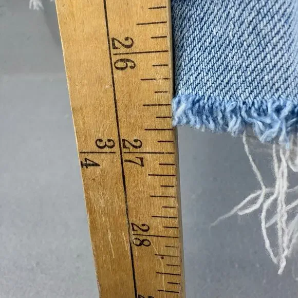 Good American Jean's Women's 6/28 Light Blue Ankle Skinny Raw Hem Preppy - Picture 13 of 15